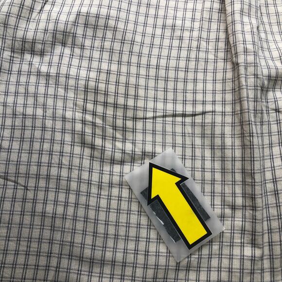 Vintage Woolrich John Rich & Bros Button Down Shirt Mens 2XL Gingham Check Tan - Picture 9 of 9